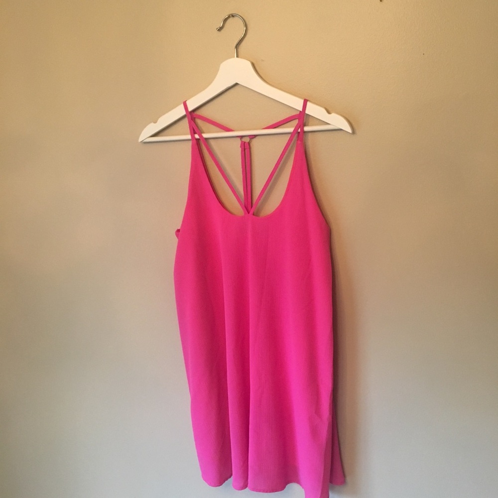 Blue Rain Hot Pink cocktail dress.